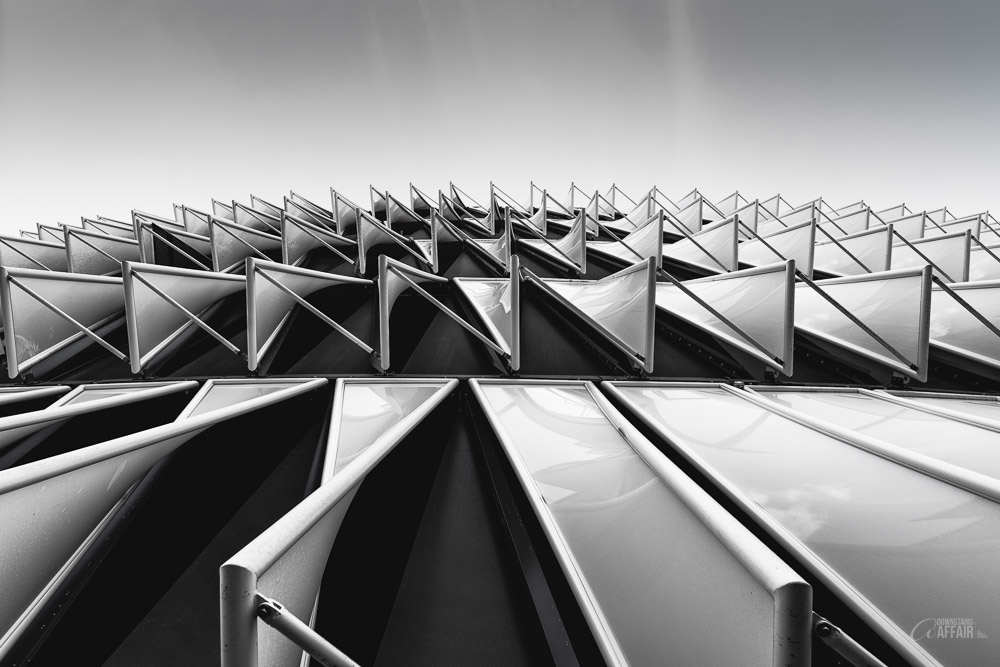 Die Wand eines Stadions.